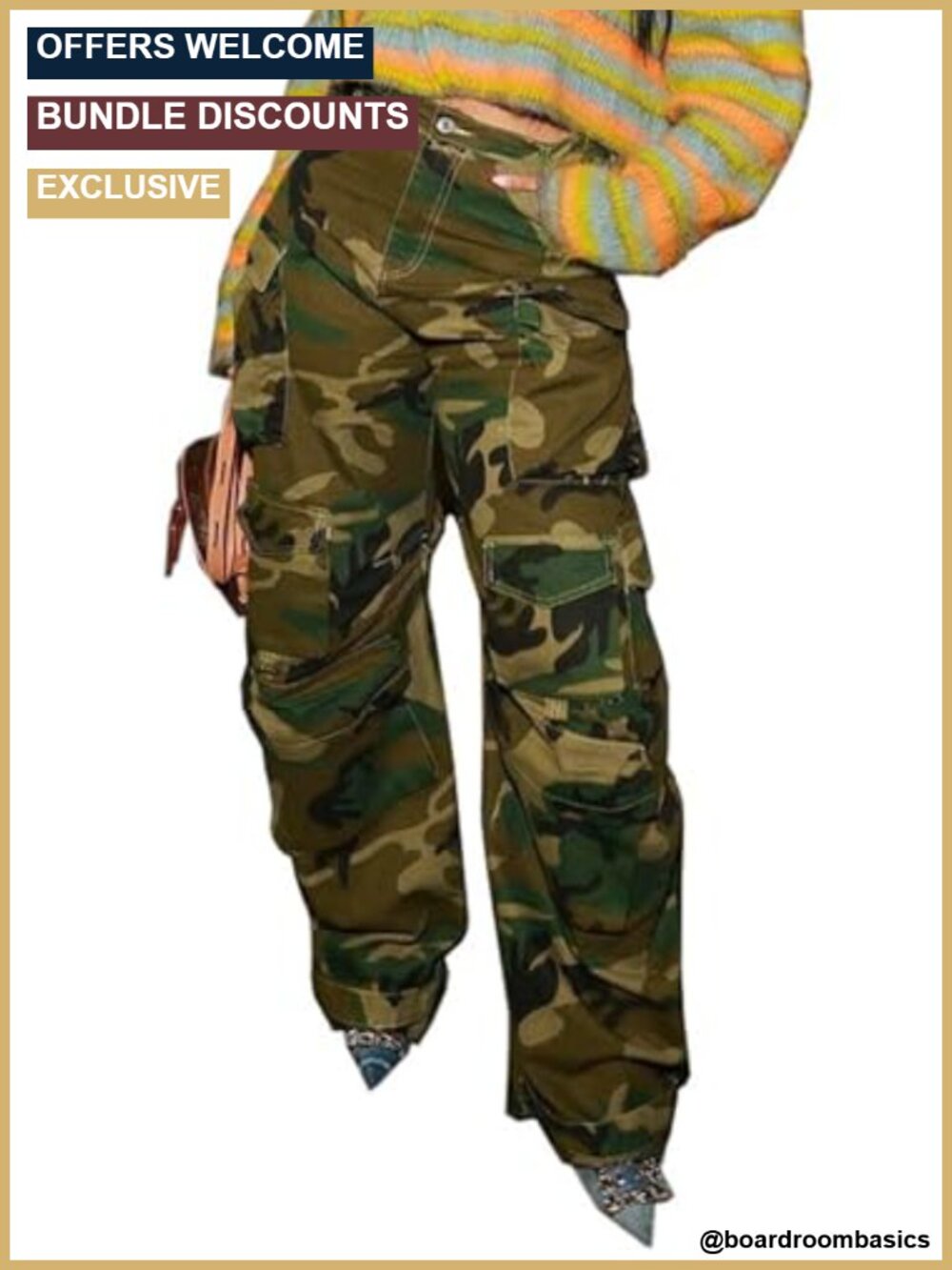 Women's High Waisted Baggy Cargo Jeans Straight Leg Stretchy Y2K Pants